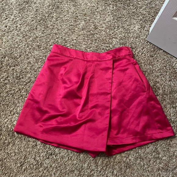 Pants - Hot pink silk skort!!